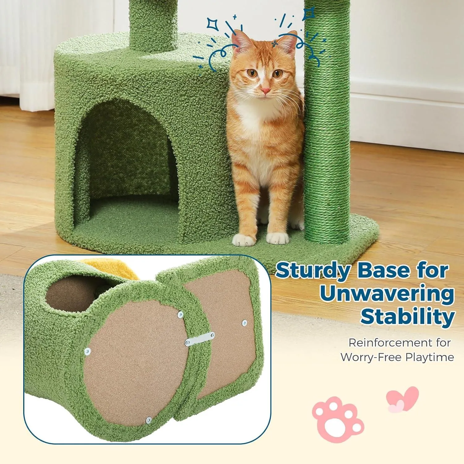 Multi-Level Indoor Cat Tree with Perch & Ball & Scratching Posts